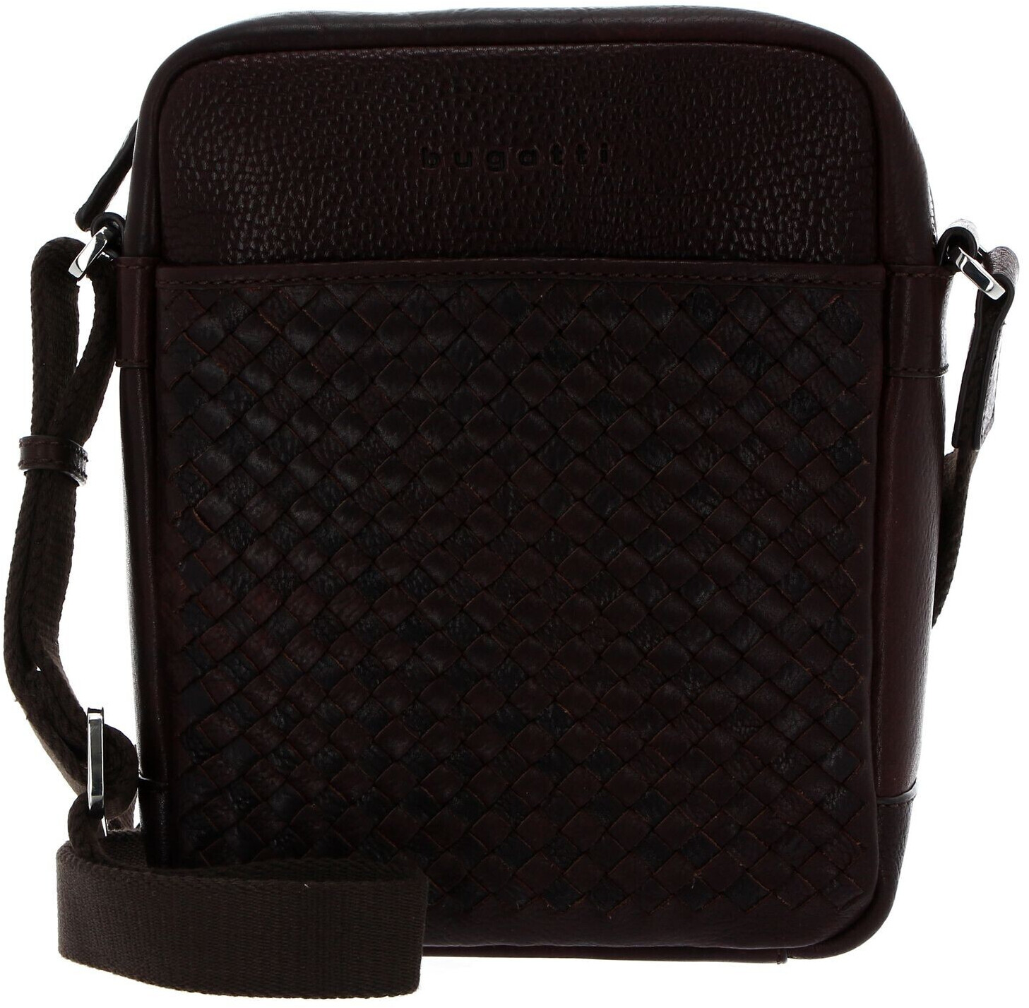 Bugatti Woven Cross Over Bag darkbrown