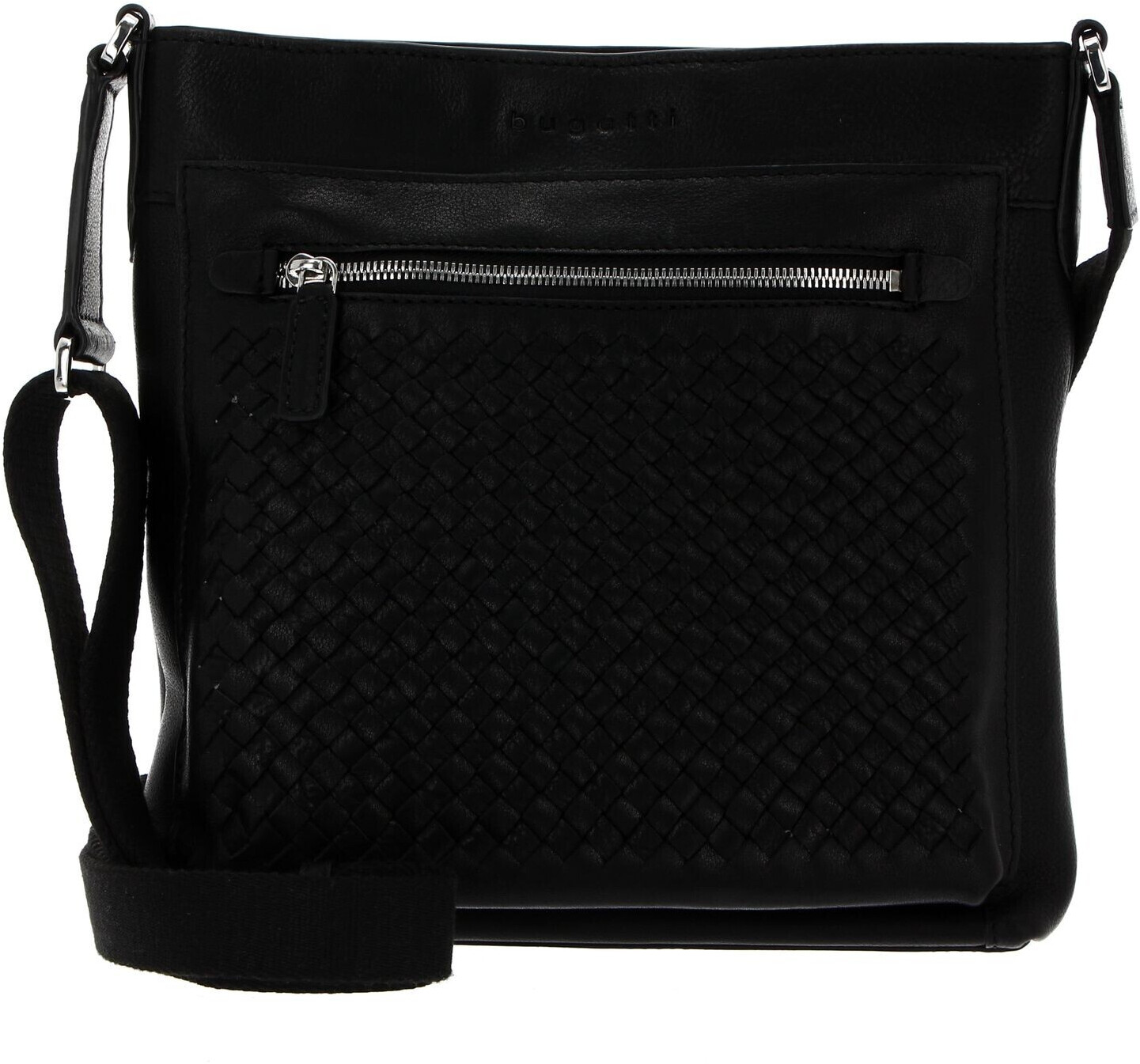 Bugatti Woven Cross Over Bag Flat black