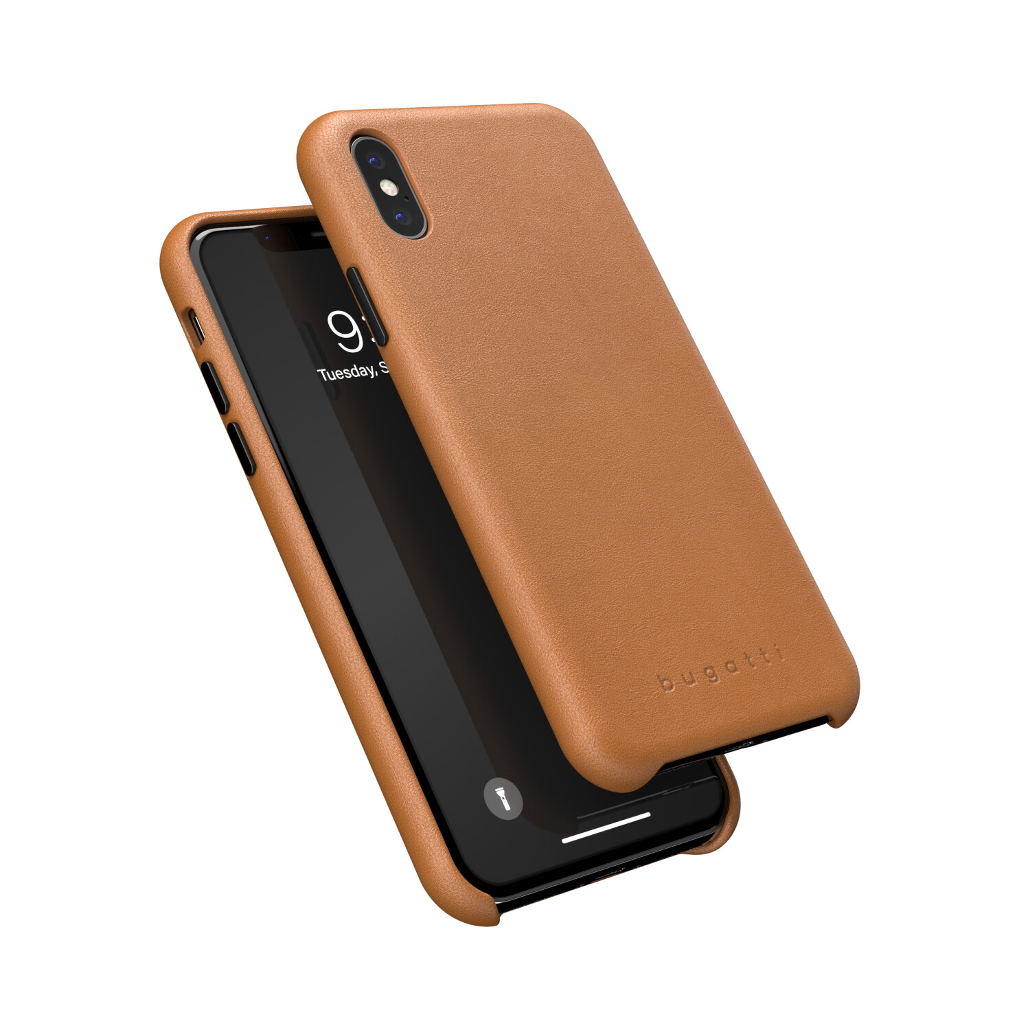 Bugatti Porto Full Wrap (iPhone X, iPhone XS), Smartphone Case, Brown