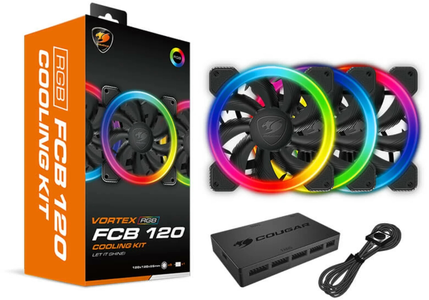 Cougar Vortex FCB RGB Cooling Kit 120mm 3 Pack