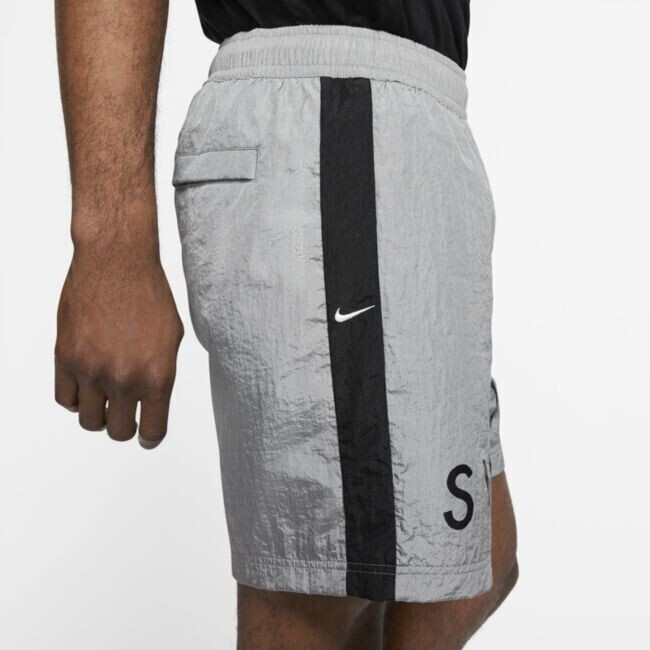 grey nike double swoosh shorts