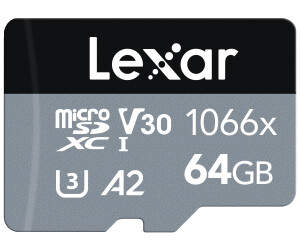 Lexar Carte Micro SD 128 Go, Carte Mémoire microSDXC + Adaptateur