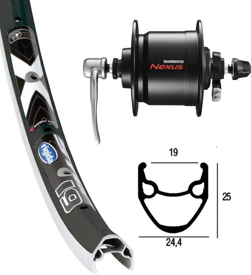 Ryde X-Star 19 Front Wheel 26x1.75 DHC3003 SSP black/silver