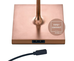 bronze rechargeable avec système Easy-Connect SIGOR Nuindie Lampe de table LED à intensité variable pour intérieur et extérieur 24 h 