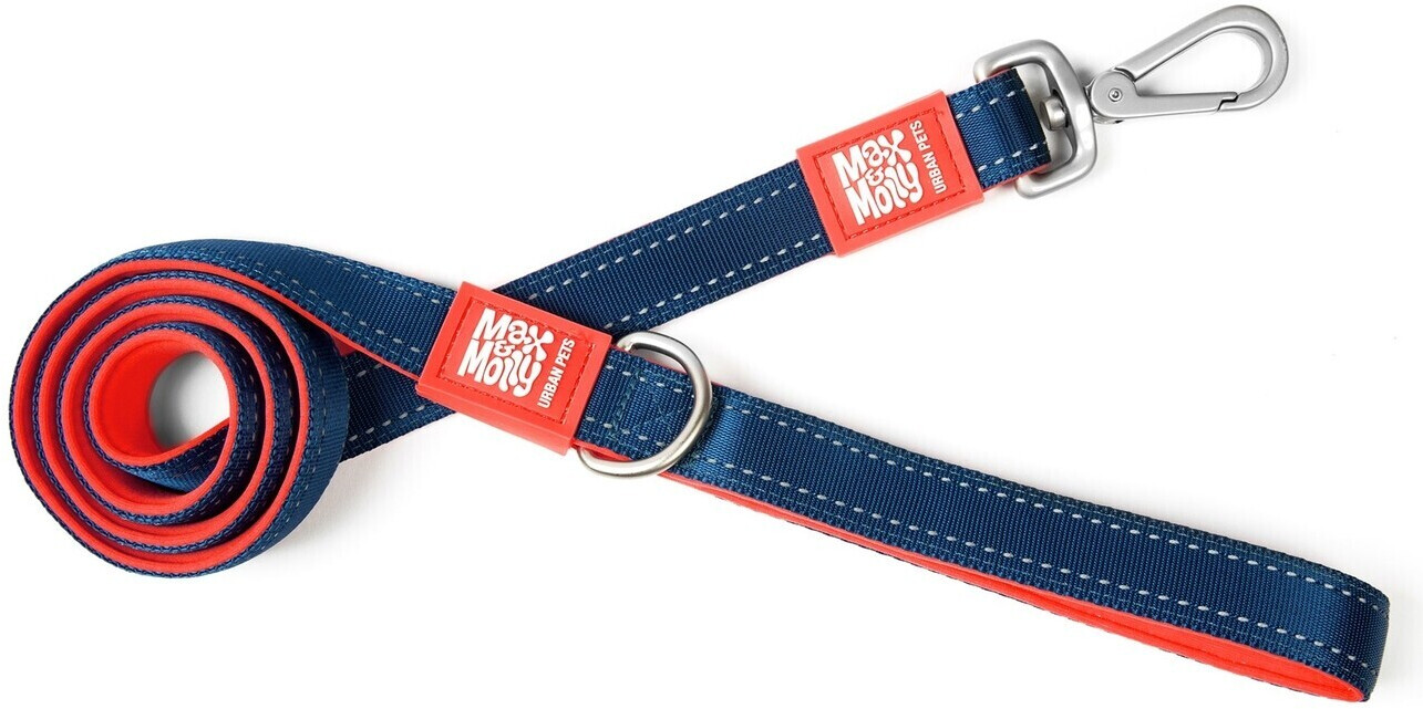 Max & Molly Matrix Short Dog Leash S 120cm 1,5cm Red