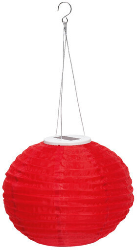 Dehner Solar-lampion ø28cm red