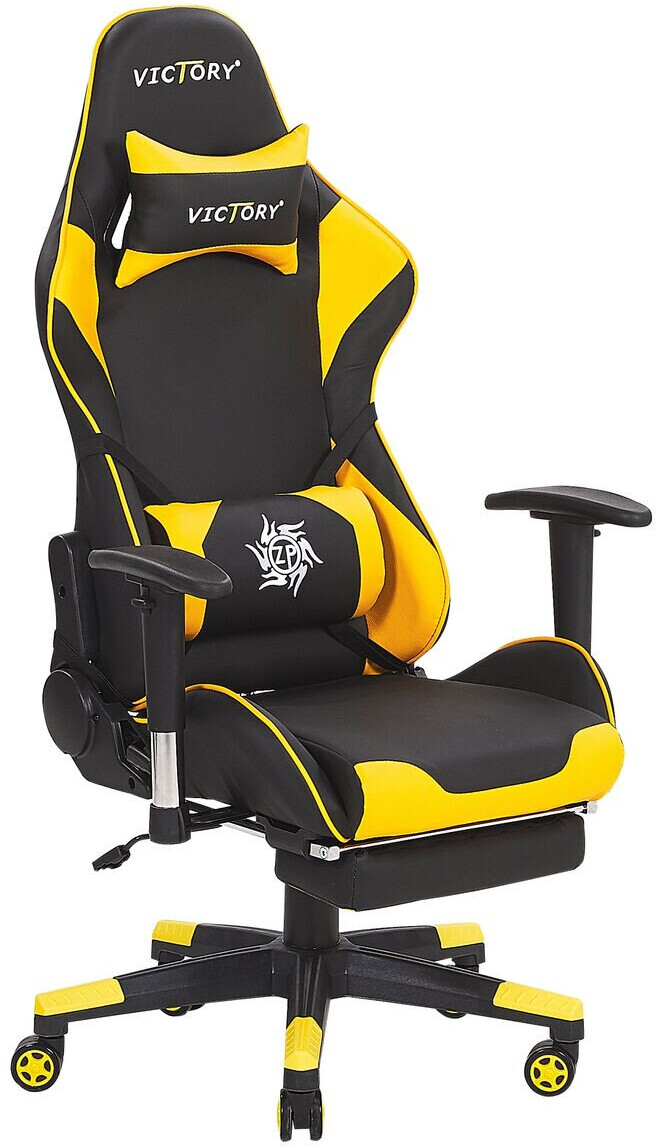Beliani Fauteuil Gaming VICTORY Noir et Jaune