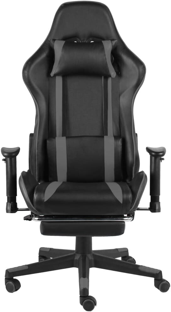 vidaXL Chaise de jeu pivotante avec repose-pied Gris