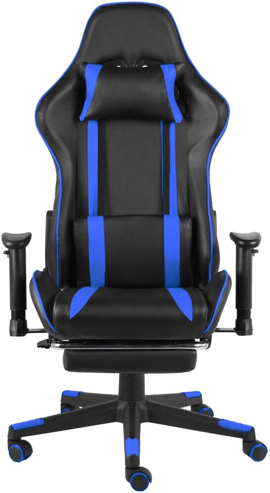 vidaXL Chaise de jeu pivotante avec repose-pied Bleu