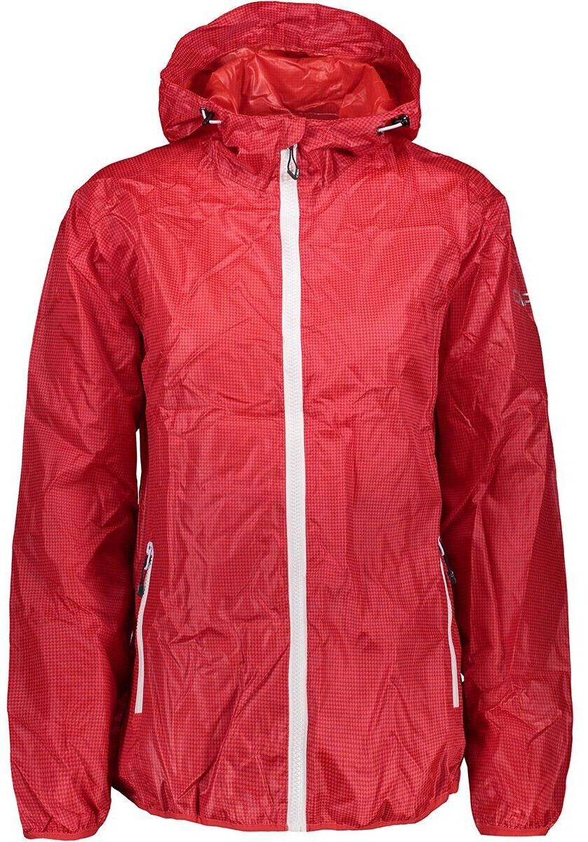 CMP Women's Packable Ripstop Jacket with Microcheck (3X57726) bitter/magenta red