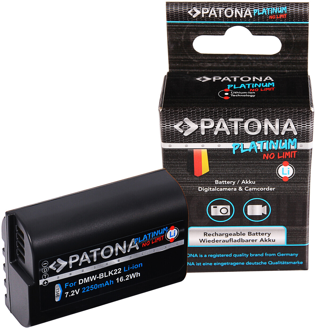 Patona Replacement Battery for Platinum for Panasonic DMW-BLK22 (2250mAh)