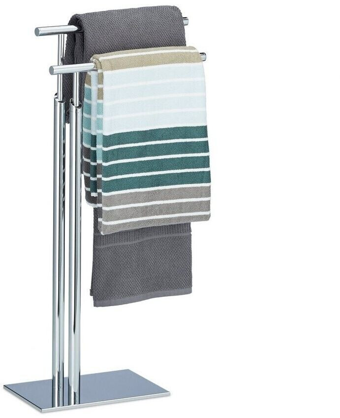Relaxdays Handtuchständer stehend 2 Arme PAGNONI silber (10021262_0) ab  49,99 € | Preisvergleich bei