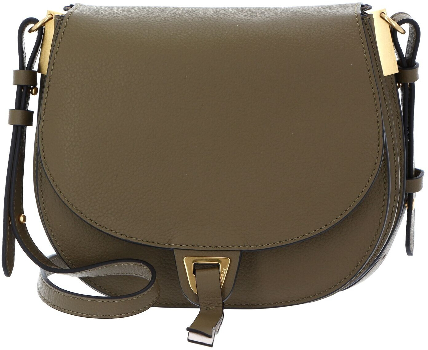 Coccinelle Arpege Crossbody Bag Moss Green/Lambskin White