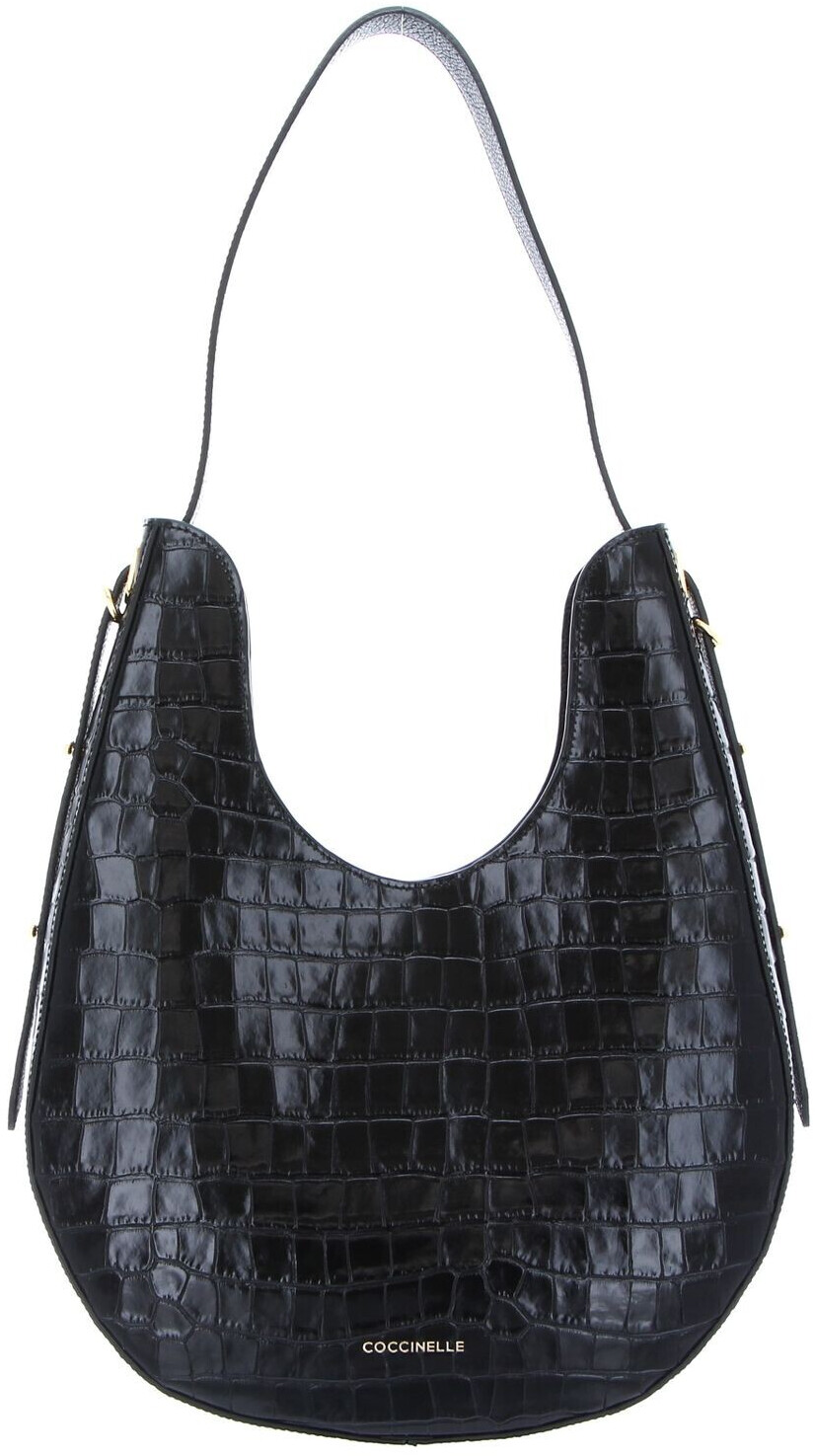 Coccinelle Bagatelle Croco Shiny Soft Shoulderbag Noir