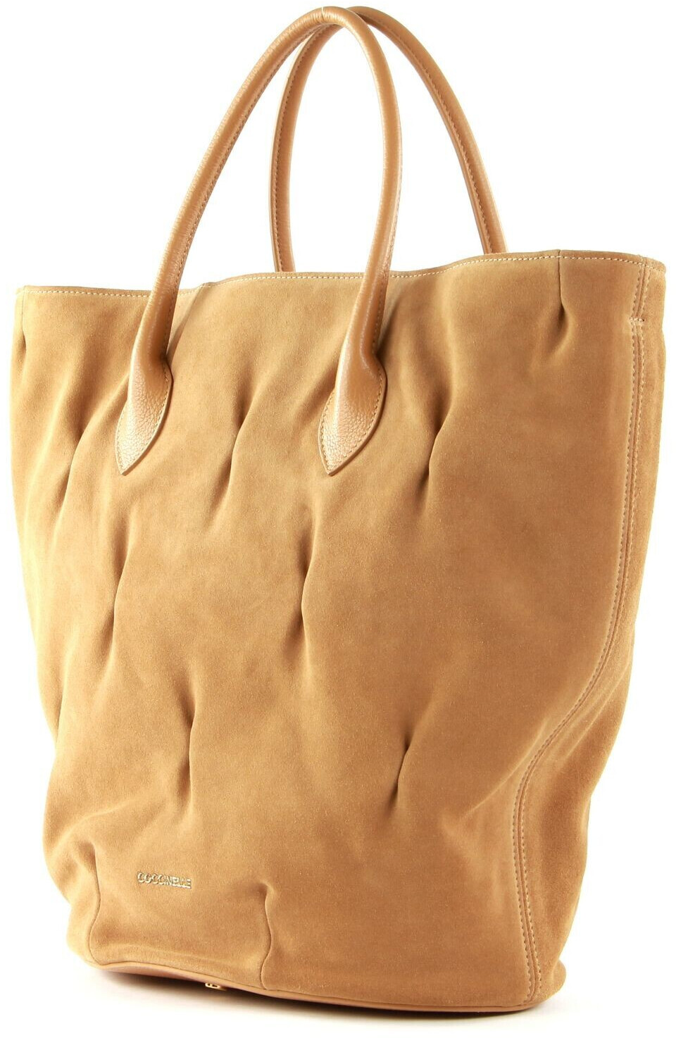 Coccinelle Diana Goodie Suede Handbag Warm Beige