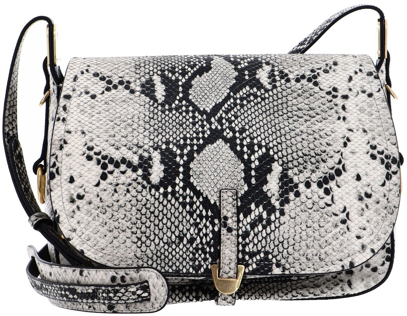 Coccinelle Fauve Python Handbag Lambskin White