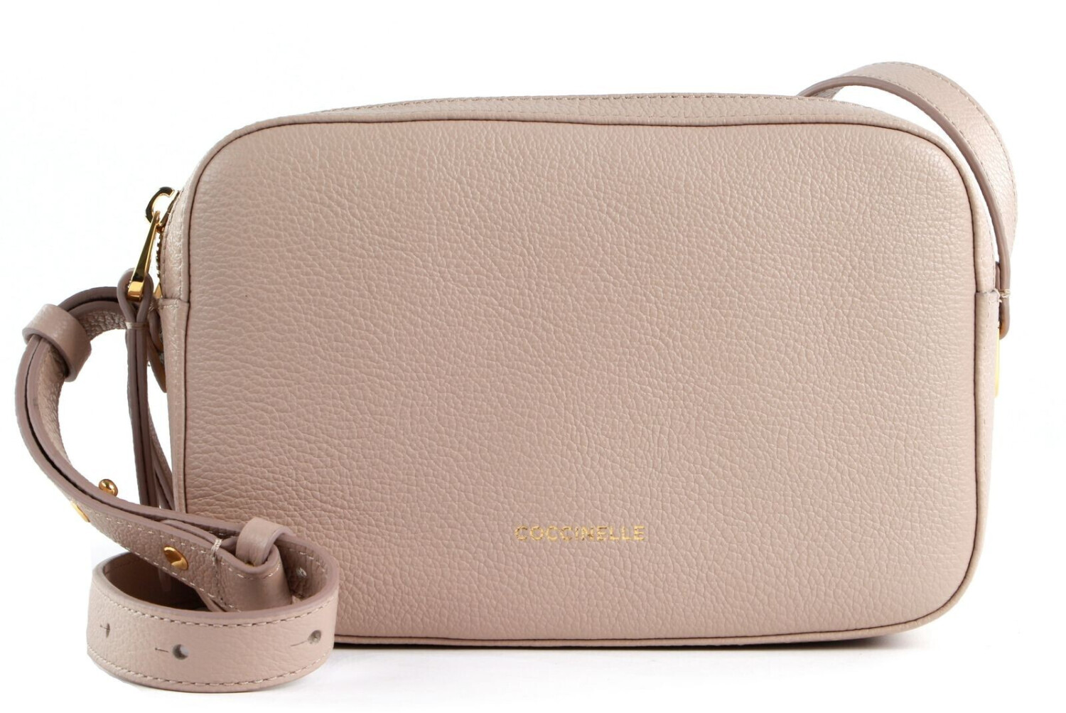 Coccinelle Lea Double Zip Crossbody Bag Powder Pink