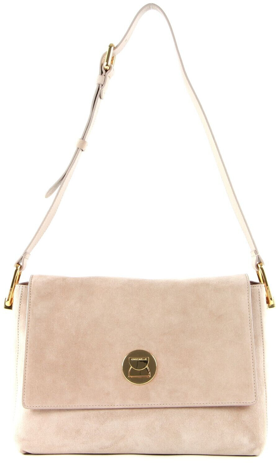 Coccinelle Liya Suede Handbag Powder Pink