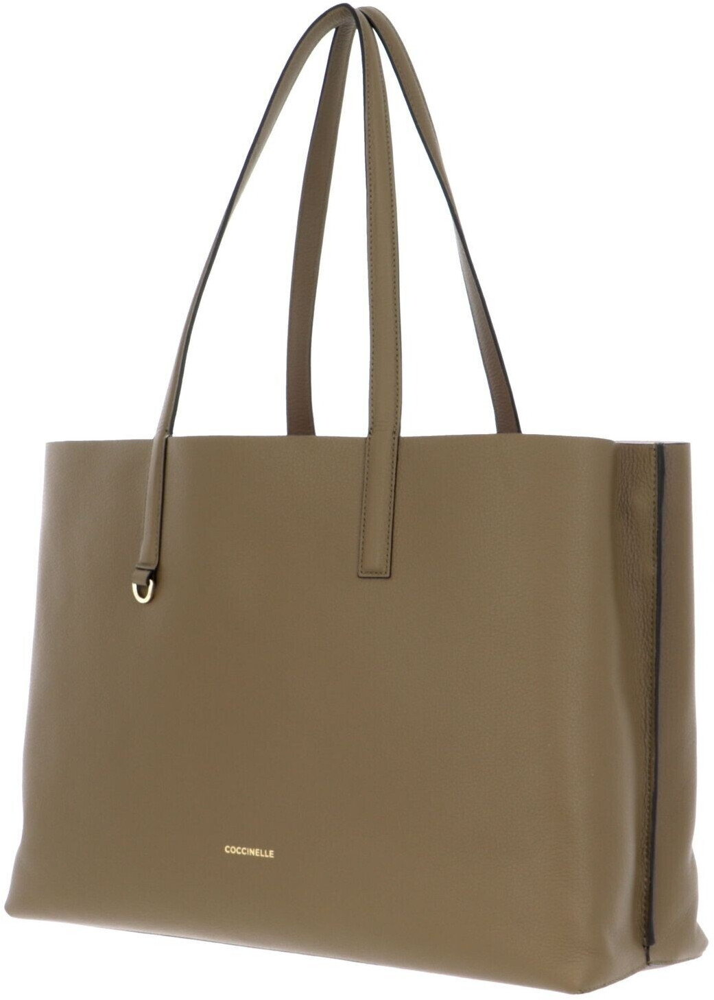 Coccinelle Matinee Shoulder Bag Moss Green/Lambskin White