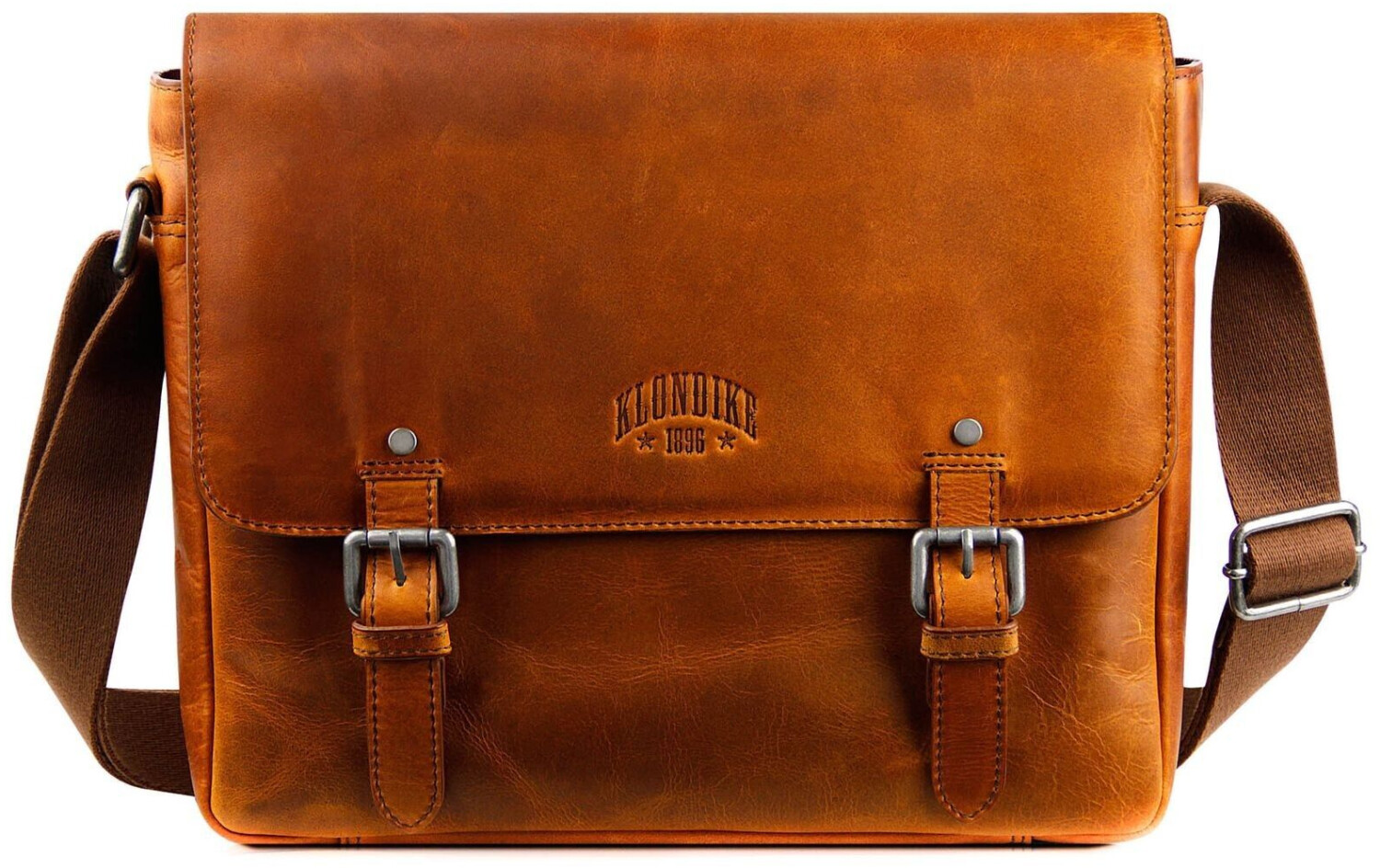 Klondike 1896 Digger Joe Messenger Bag L Cognac