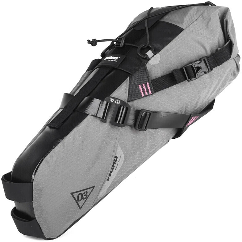 WOHO X-Touring Dry Bag Saddle M honeycomb iron grey