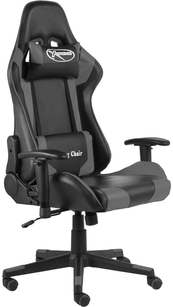 vidaXL Chaise gamer pivotante Gris
