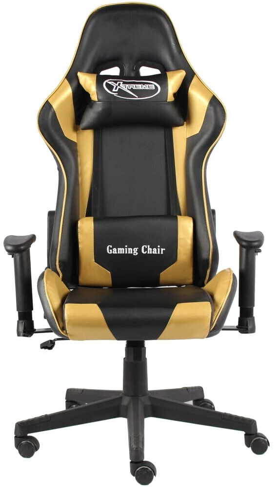 vidaXL Chaise gamer pivotante jaune
