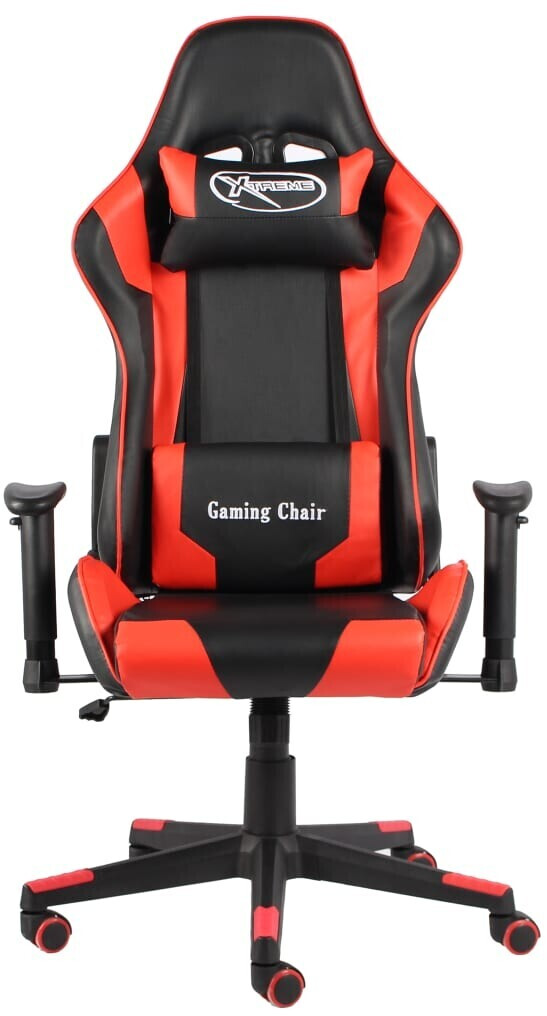 vidaXL Chaise gamer pivotante Rouge