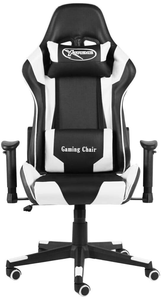 vidaXL Chaise gamer pivotante Blanc