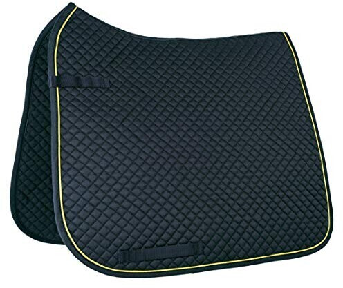 HKM Padded Saddle Pad Small Dressage Thoroughbred 9172 Black Gold