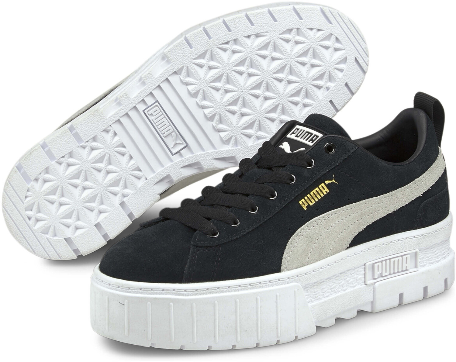 puma mayze black tan