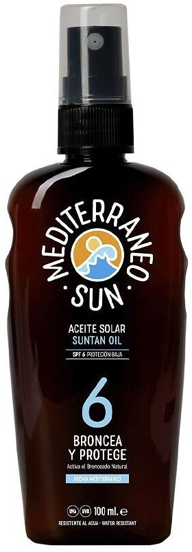 Mediterraneo Sun Coconut Suntan Oil - SPF6, Für Schnelle Bräune, 200ml | Mit Kokos-Duft