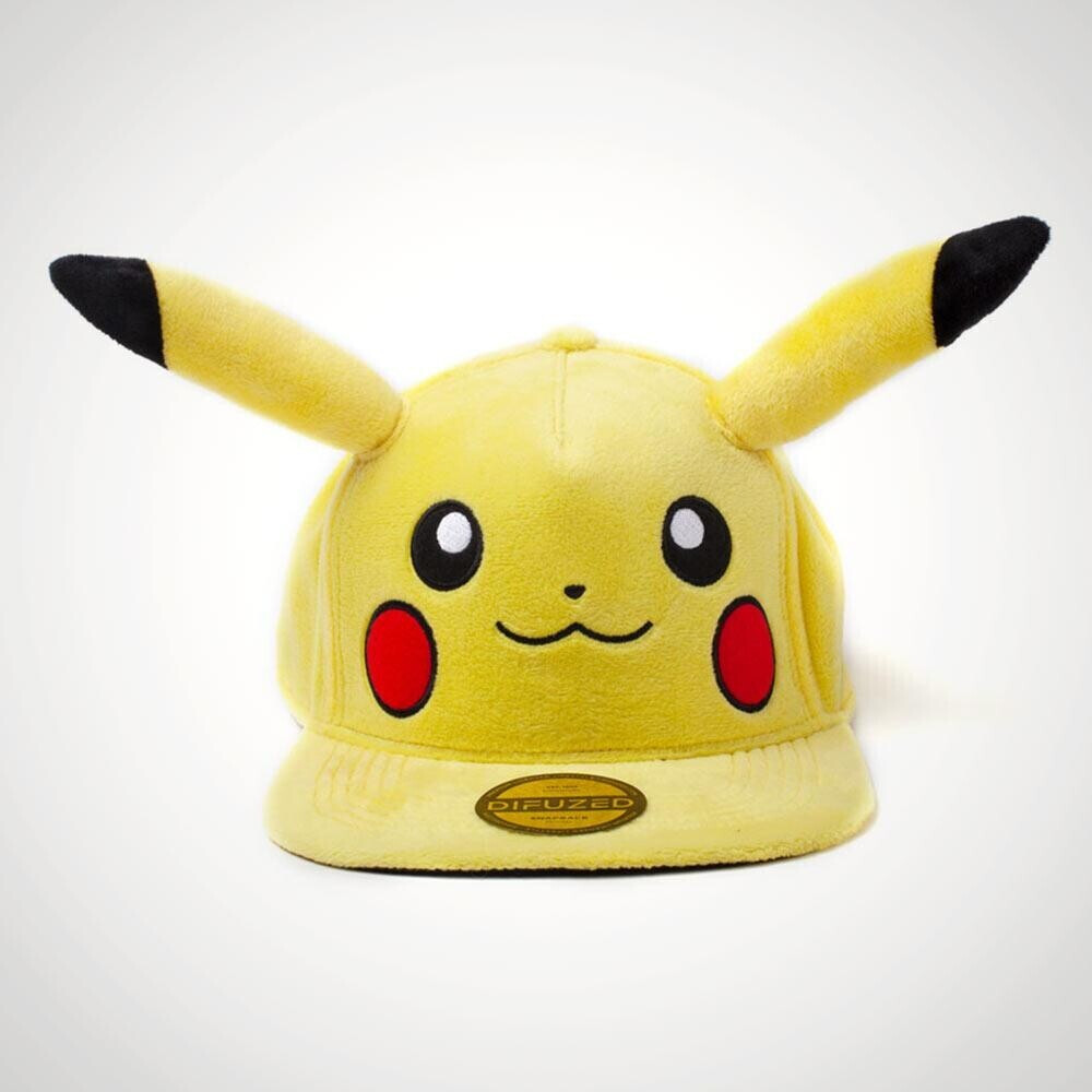 Casquette plate rouge snapback pour enfant Pikachu Pokémon Difuzed