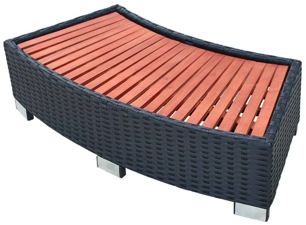 vidaXL Pool stairs Polirattan 92 x45 x 25 cm
