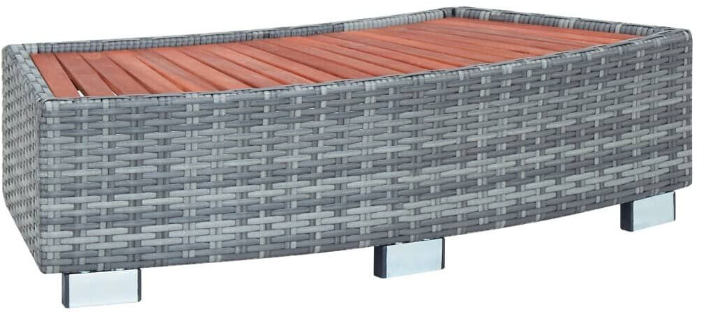 vidaXL Pool stairs Polirattan 92 x45 x 25 cm dark grey