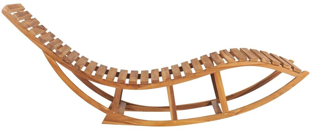 vidaXL Chaise longue à bascule en bois de teck au meilleur prix sur