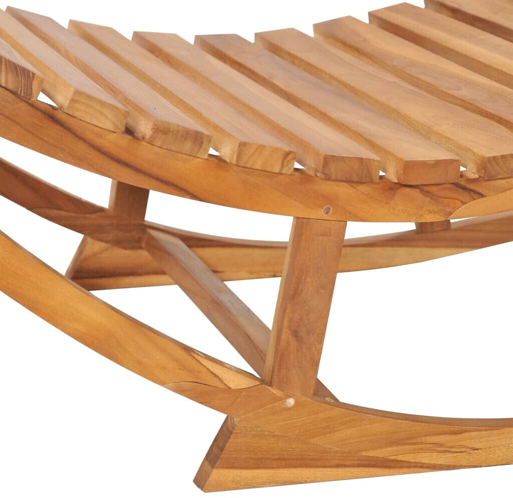 vidaXL Chaise longue à bascule en bois de teck au meilleur prix sur
