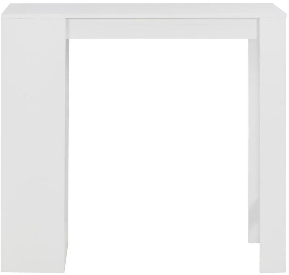 vidaXL Bar Table With Shelf White