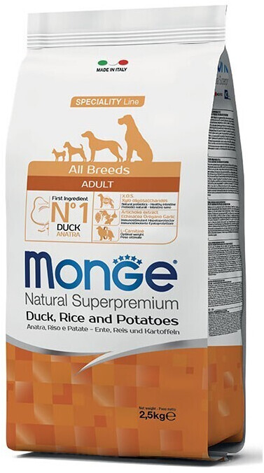 Monge All Breeds Adult - Duck Rice and Potatoes 2,5 kg