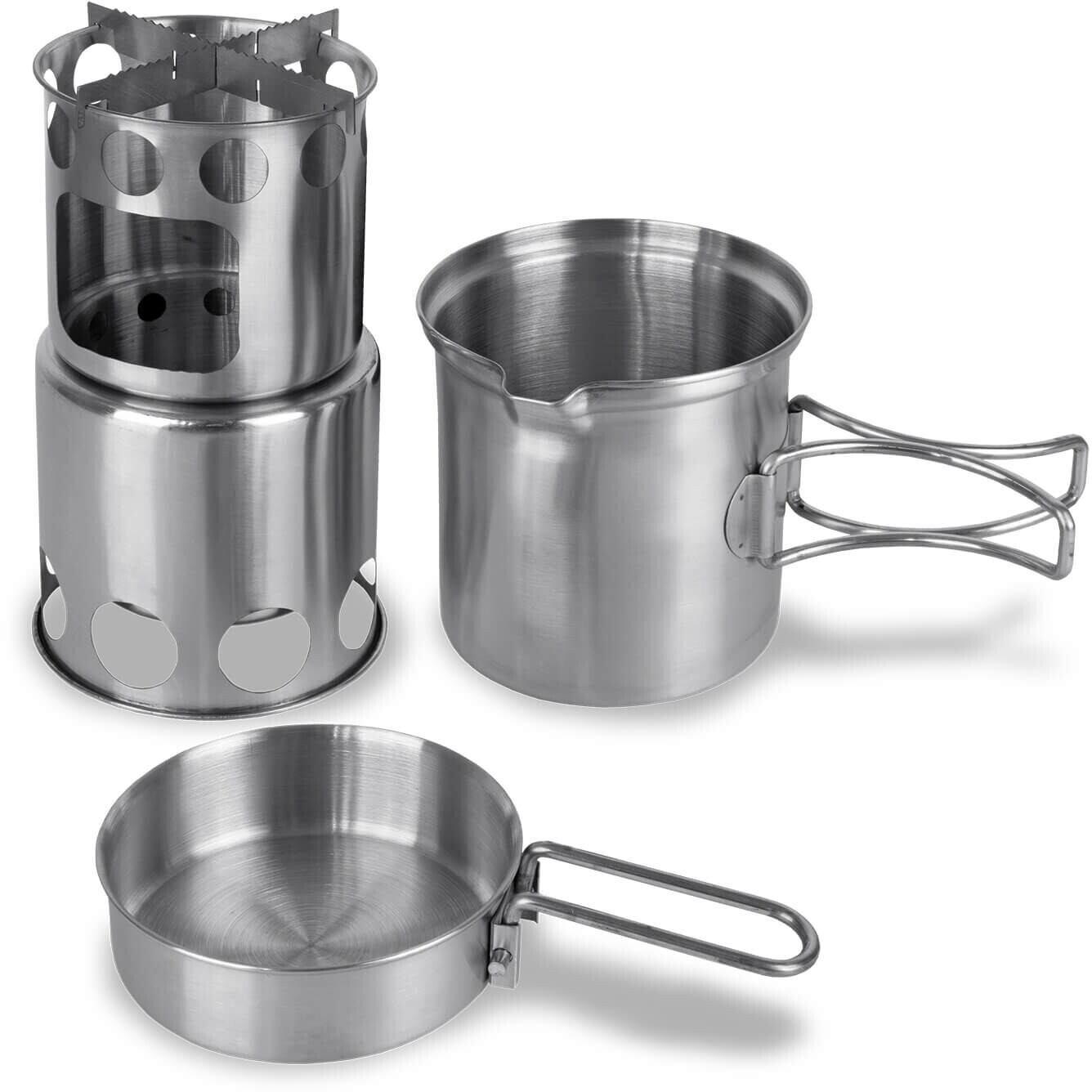 Fox Outdoor Stainless Steel Cooking-Set Travel