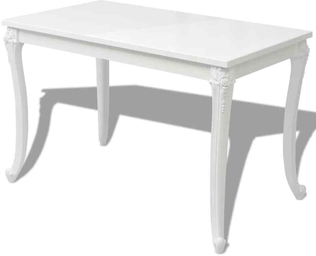 vidaXL Dining Table High Gloss White