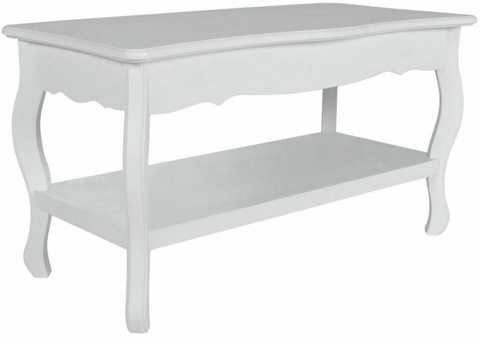 vidaXL Coffee Table 2 Tiers White