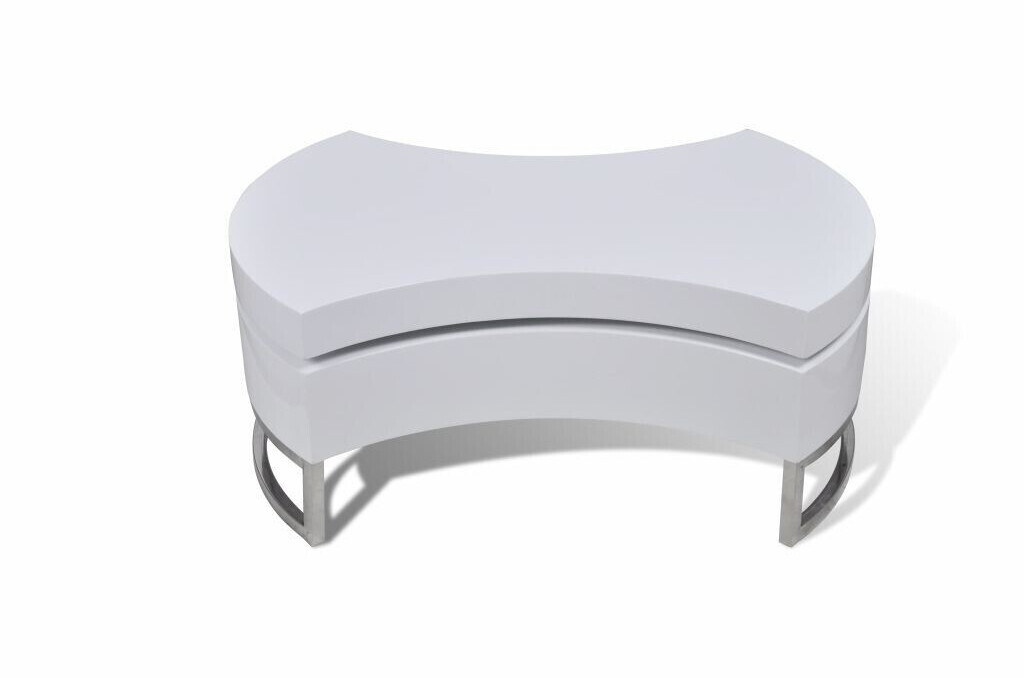 vidaXL High Gloss Coffee Table - White