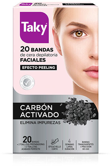 Taky Face Wax Strips Charchoal (20 Strips)