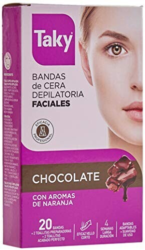 Taky Face Wax Strips Chocolate (20 Strips)