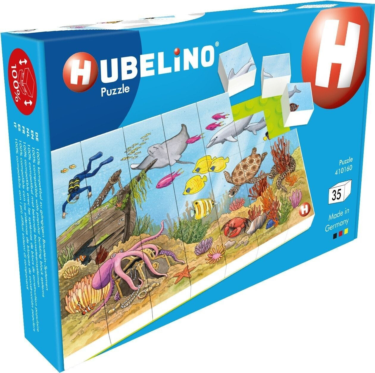 Hubelino Puzzle Colorful underwater world (35 pcs.)