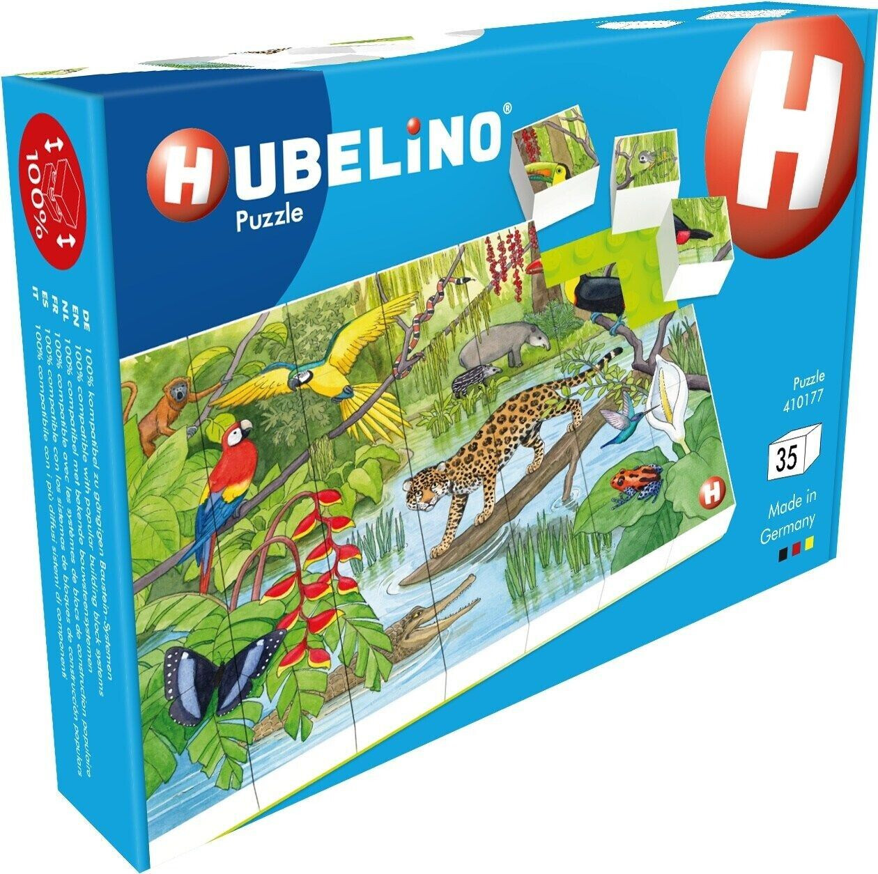 Hubelino Puzzle Wildlife in the tropical rainforest (35 pcs.)