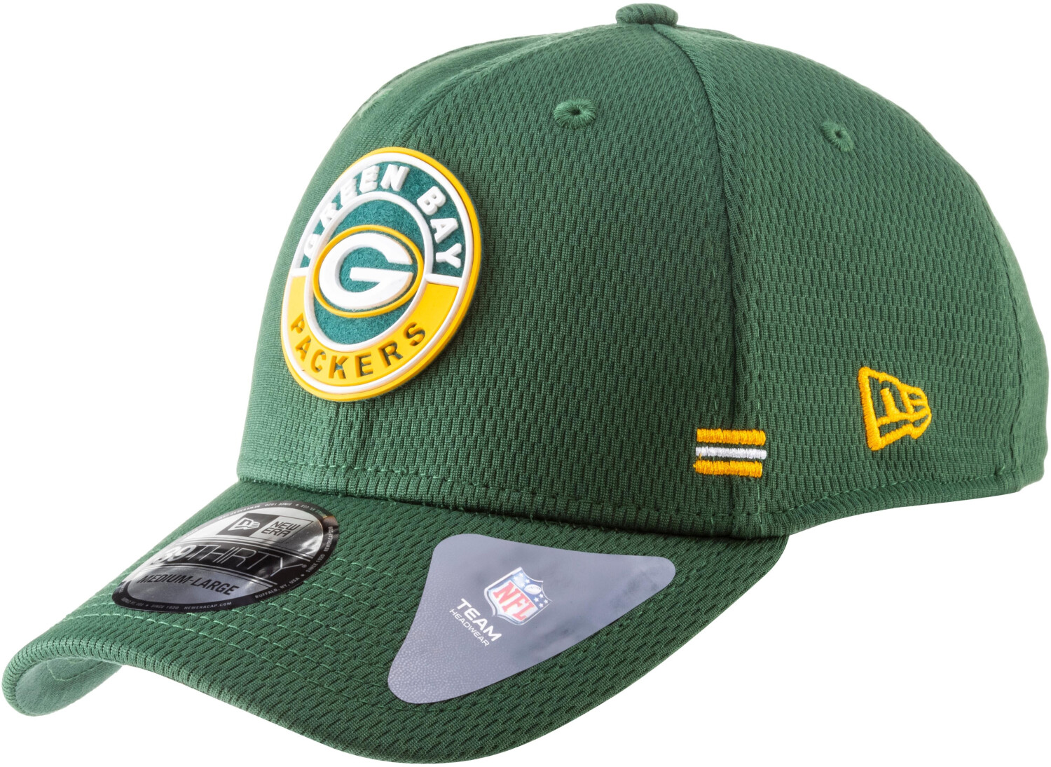 New Era 39Thirty Sideline Green Bay Packers Cap official team colour ab