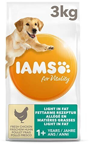 IAMS for Vitality Adult Dog Food Dry Low Fat with Fresh Chicken 3 kg