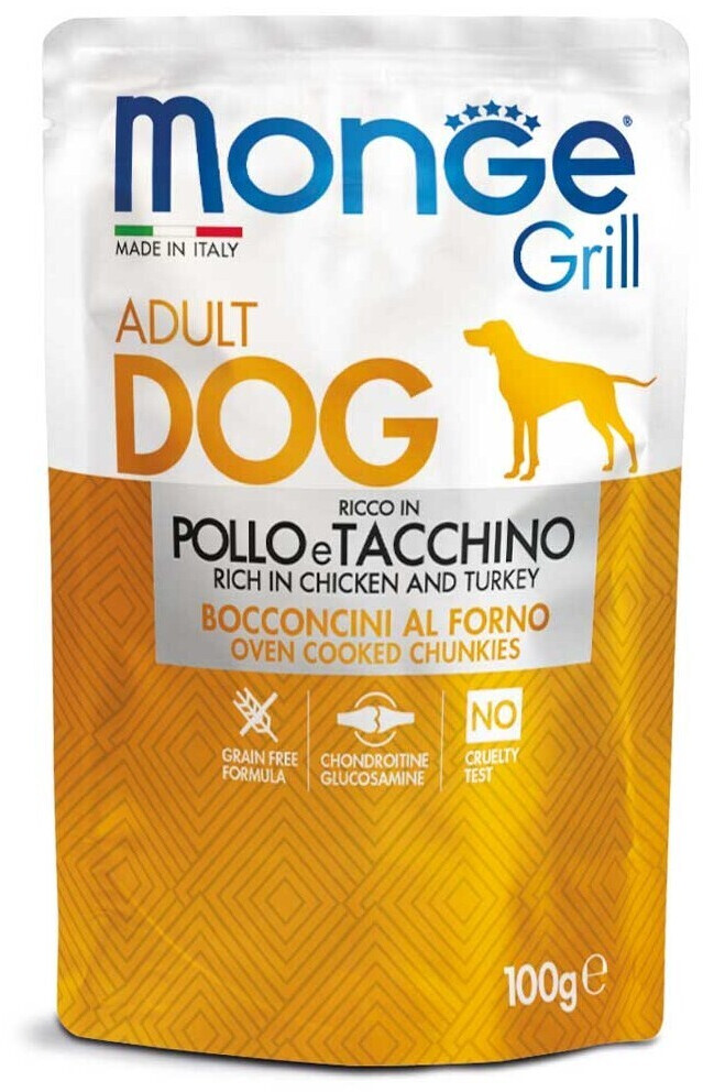 Monge Adult Grain Free Chicken & Turkey Bites 100g